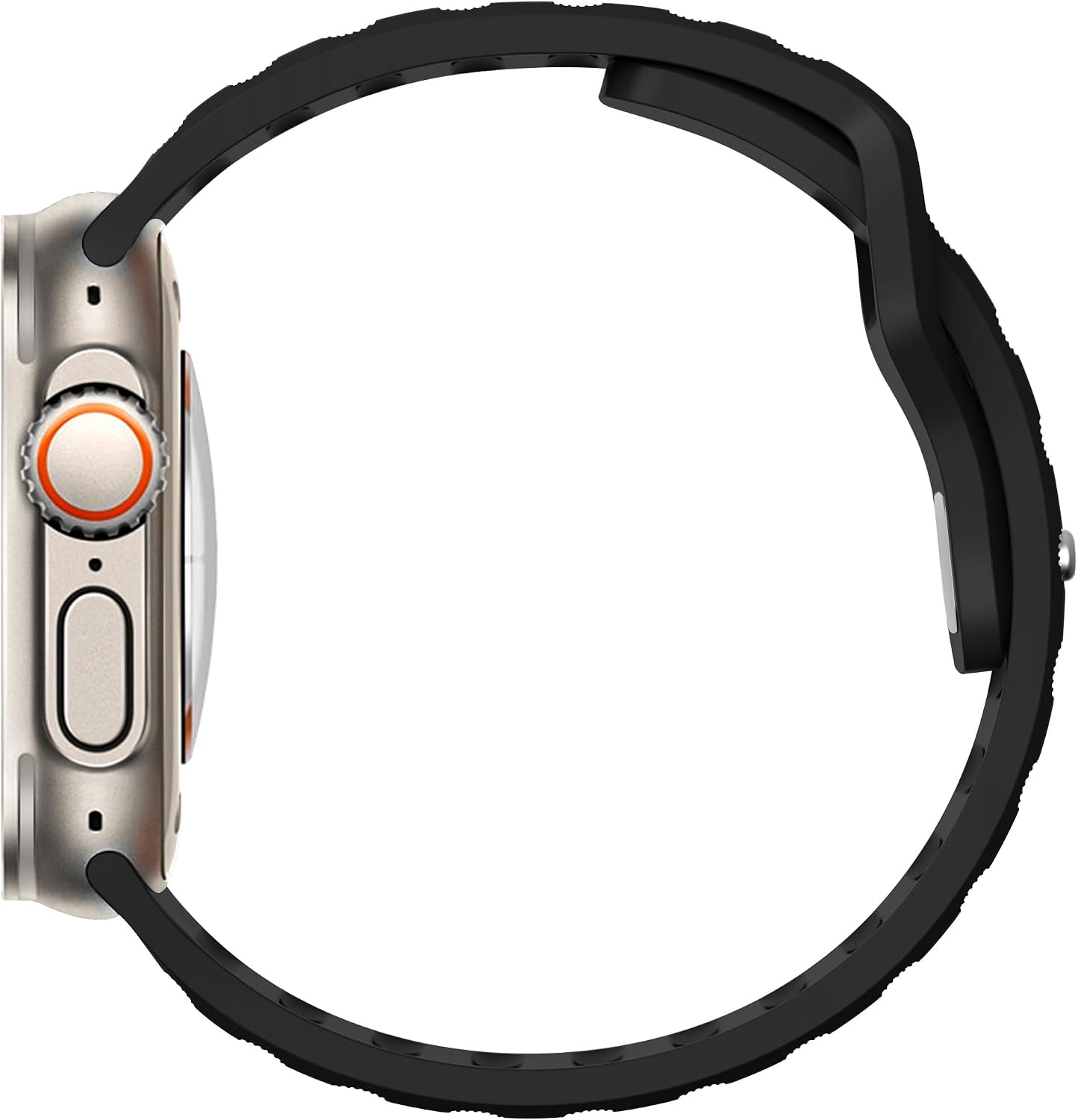 Silicone Strap Compatible with Apple Watch Ultra 2 40mm 44mm Black