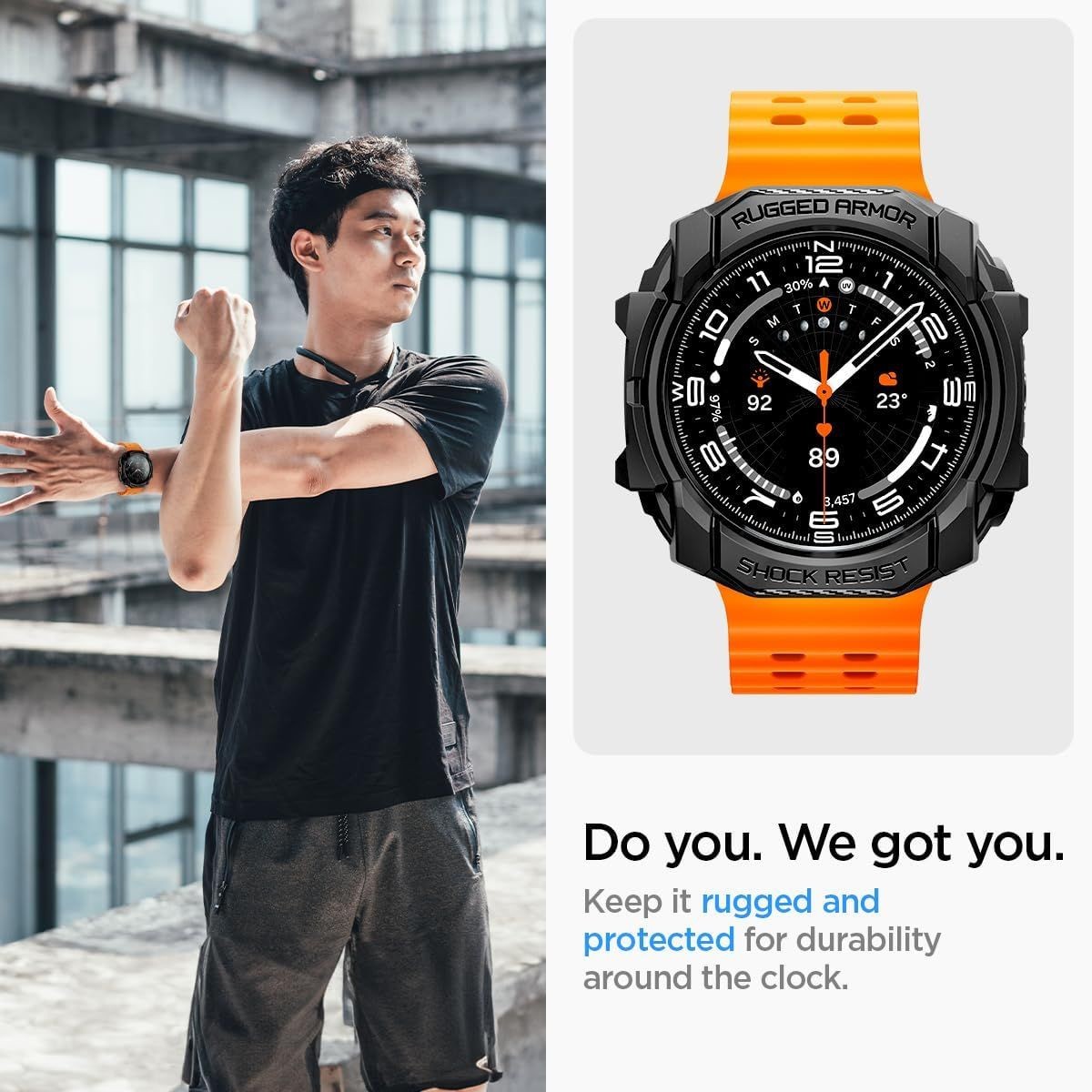 Rugged Armor Case for Samsung Galaxy Watch Ultra 47mm Durable TPU Cover