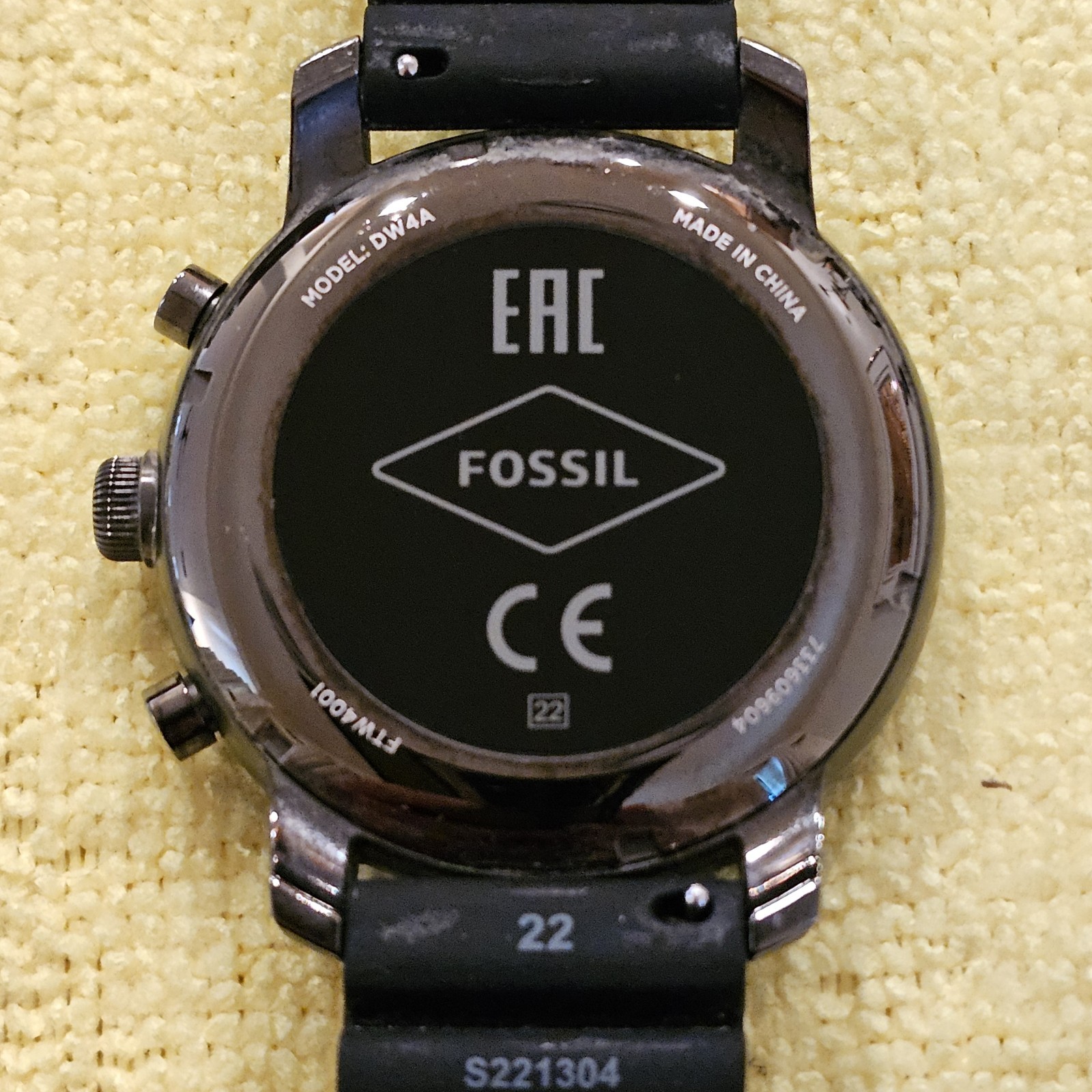 Fossil Gen 3 Explorist Smartwatch 45mm Stainless Steel Black with Silicone Band