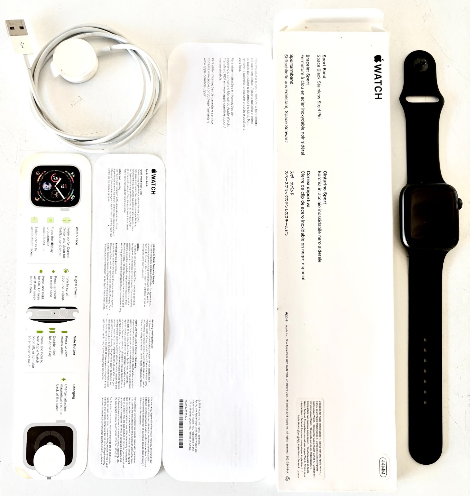 Apple Watch Series 4 44mm GPS Space Gray Aluminum & Ceramic Case – Unlocked