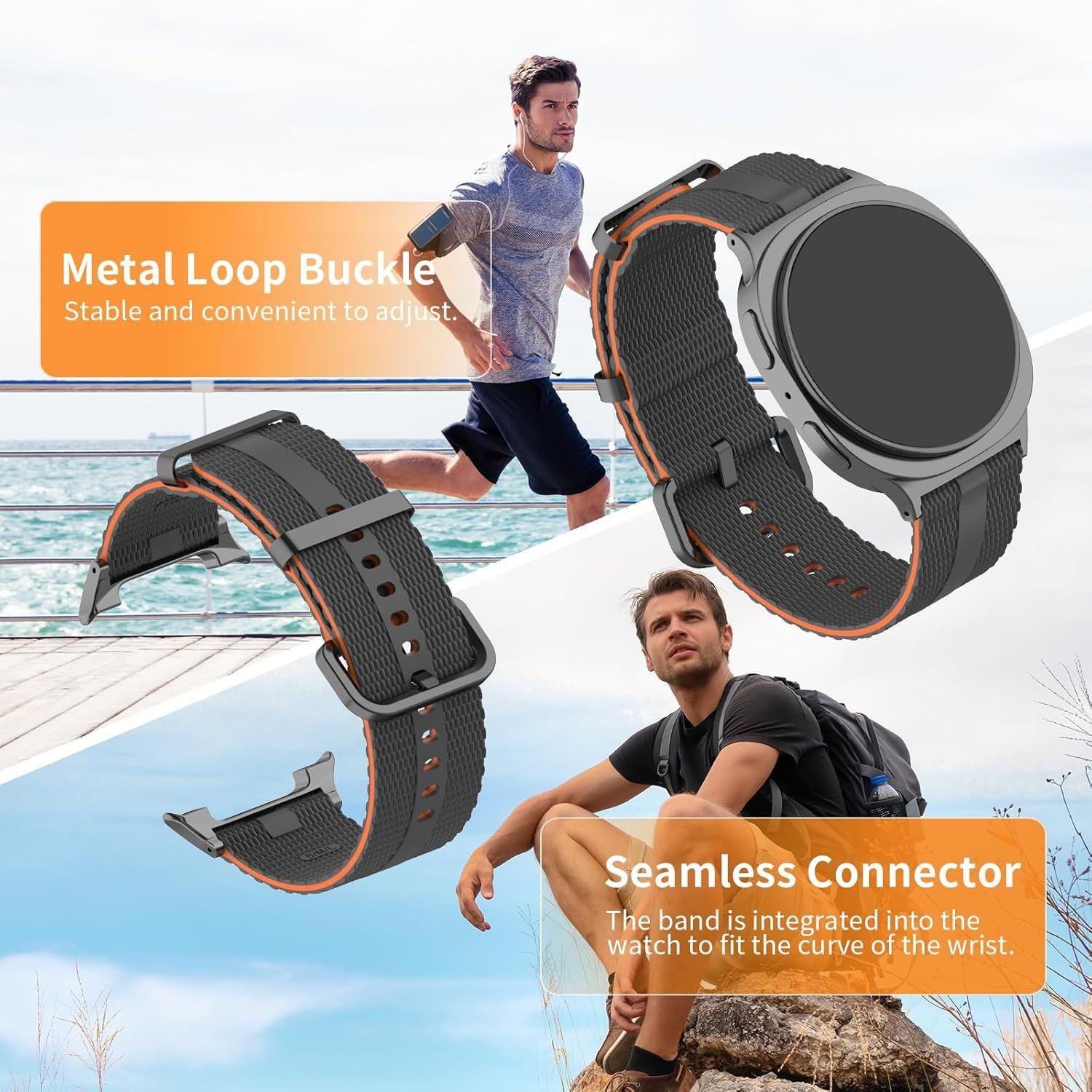 Comfortable Silicone Band for Samsung Galaxy Watch 8/8 Classic 40mm 44mm 46mm