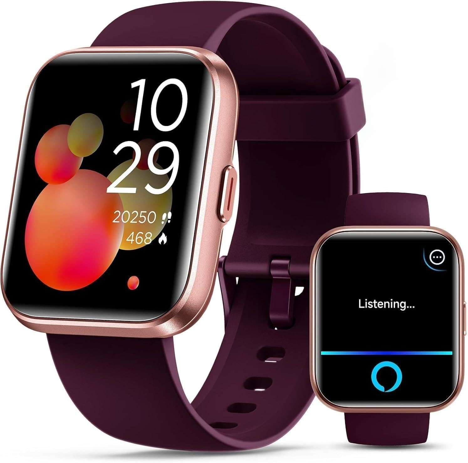 Smartwatch for Women, Compatible with Android & 1.8 inches, Rose Purple