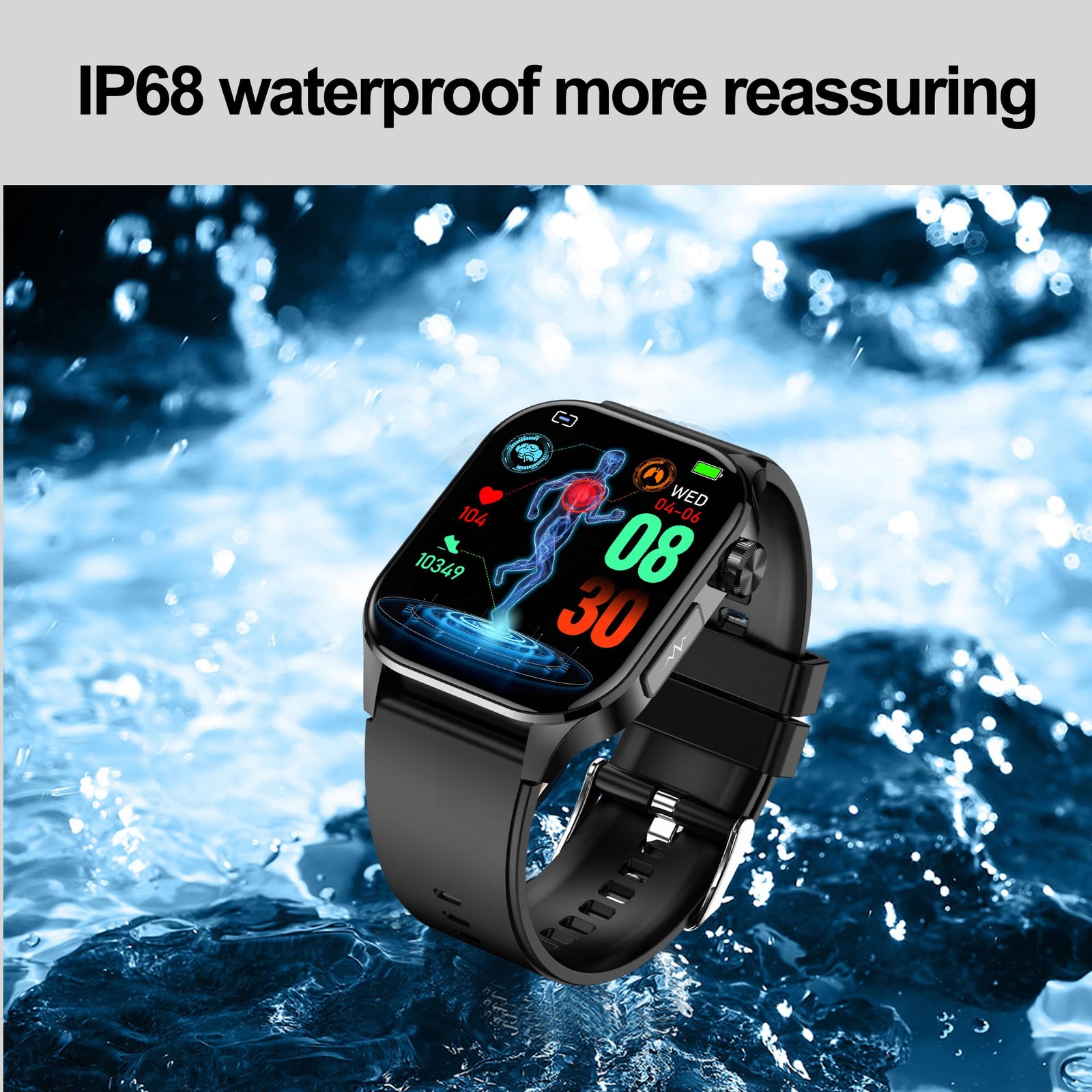 for Men Women, 2.04″ AMOLED Color Screen, 24/7 Heart Rate, , , Sleep and Moni…