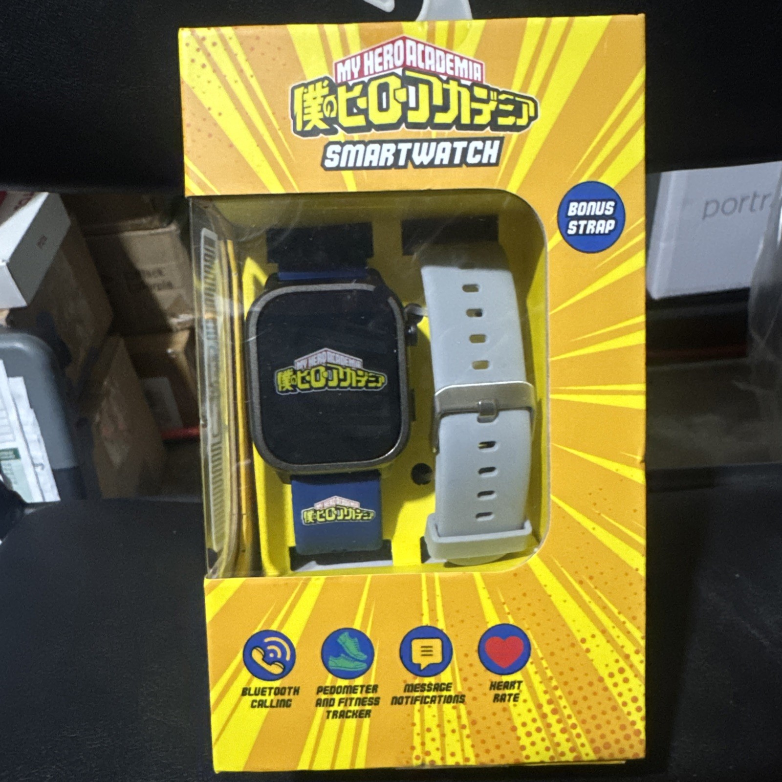NEW My Hero Academia Smartwatch Bonus Strap Grey Apple 10 & Up Android 5 & Up