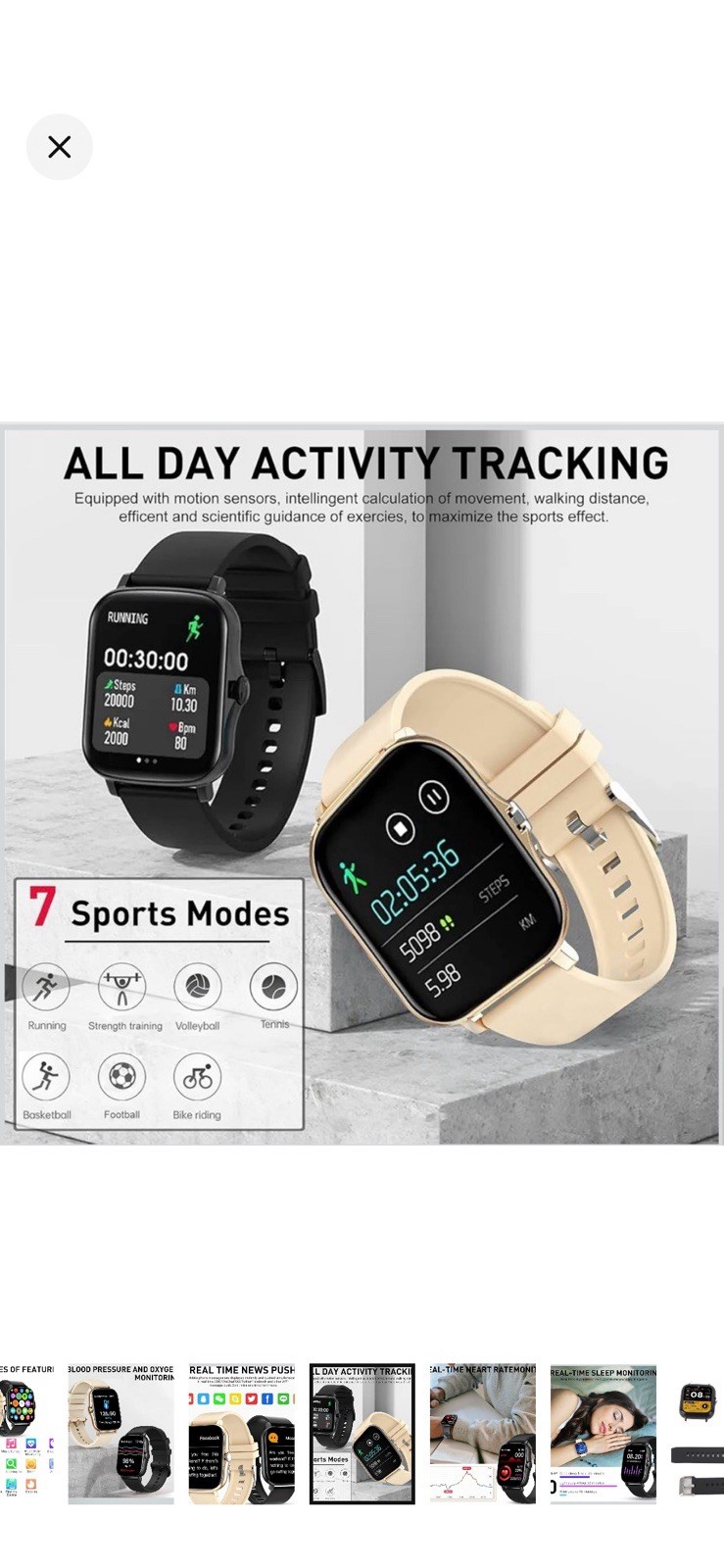 🆕Smart Watch Touchscreen, Sports Health, Fitness, Sleep Tracker, Timer, Fitness