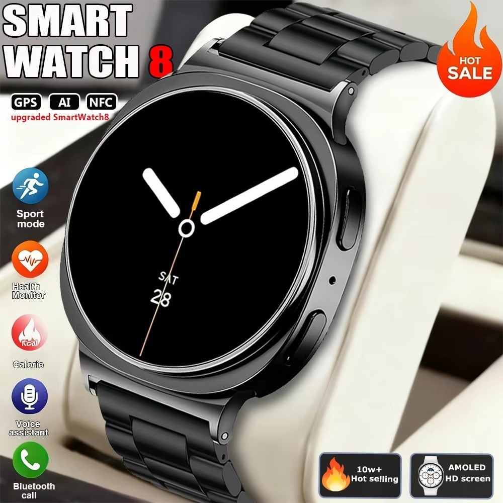 New Original Smart Watch 8 for Men – GPS, NFC, Bluetooth Calling, 40mm AMOLED Fi