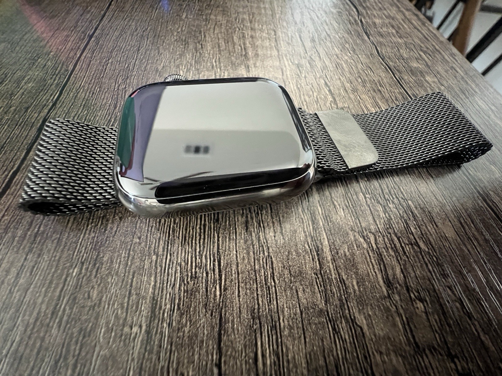 Apple Watch Series 7 41mm Black Stainless Steel Milanese Loop Band 32GB Unlocked