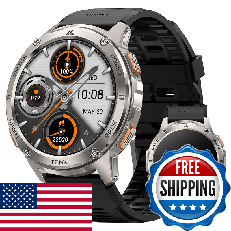 Kospet Tank T3 Smart Watch For Men 50M Waterproof 60-Day Long Battery