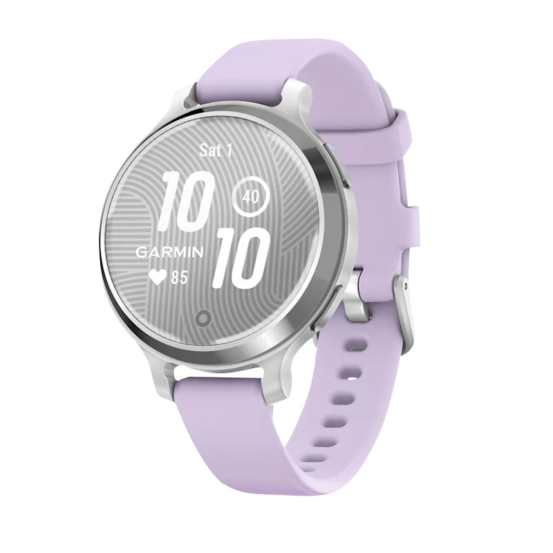 Garmin Lily 2 Active, Silver with Purple Jasmine Silicone Band (010-02891-01) *