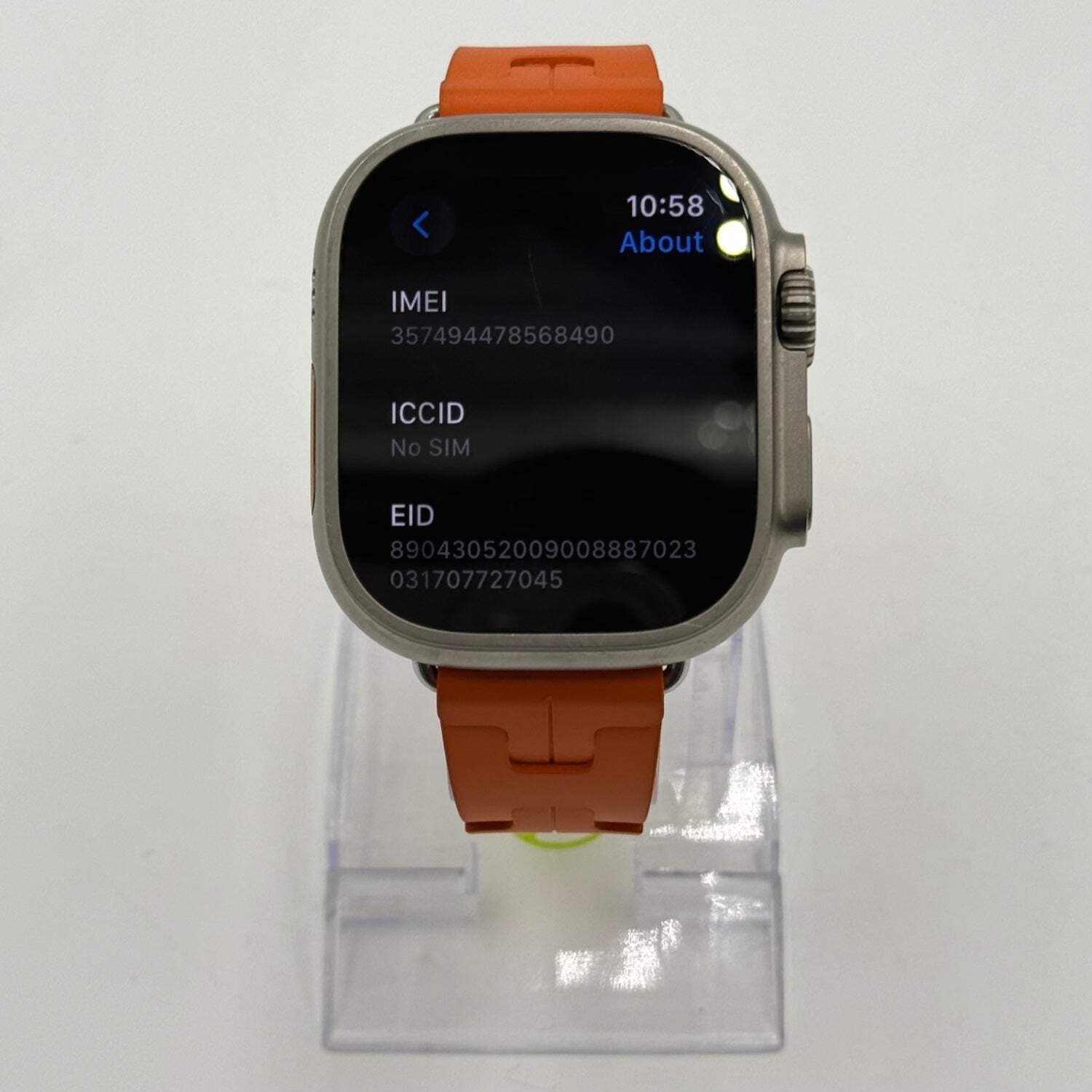 Unlocked Apple Watch Ultra 2 Hermès 49MM Natural Titanium With Orange Kilim Sing