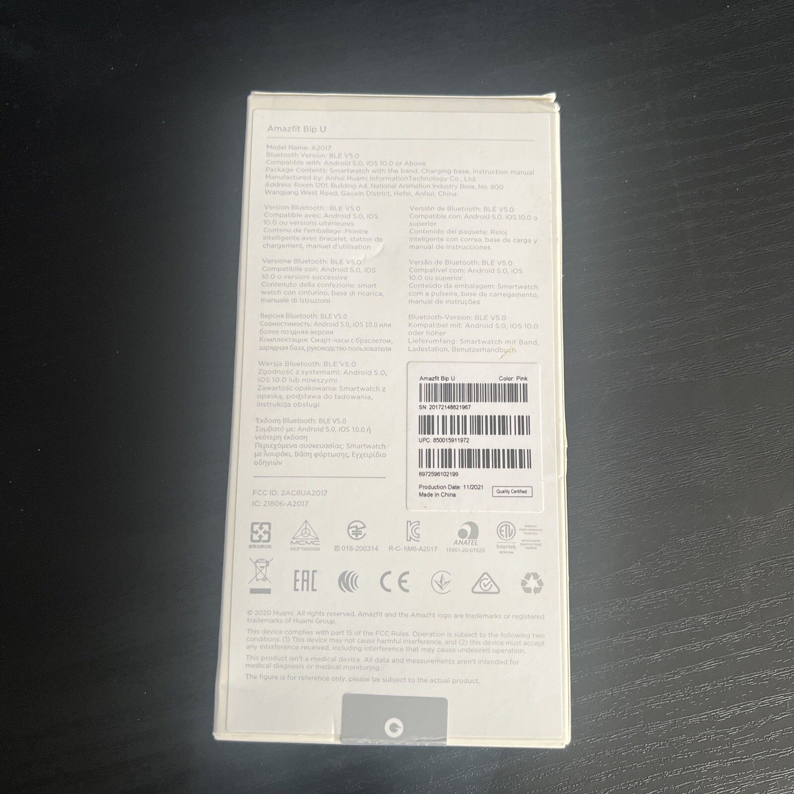 Amazfit Bip U Smartwatch: 9-Day Battery Life – 60+ Sports Modes – Andoird/IOS