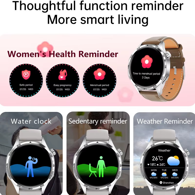 5 PRO Smart Watch Men AMOLED HD Screen Bluetooth GPS NFC Health Smartwatches