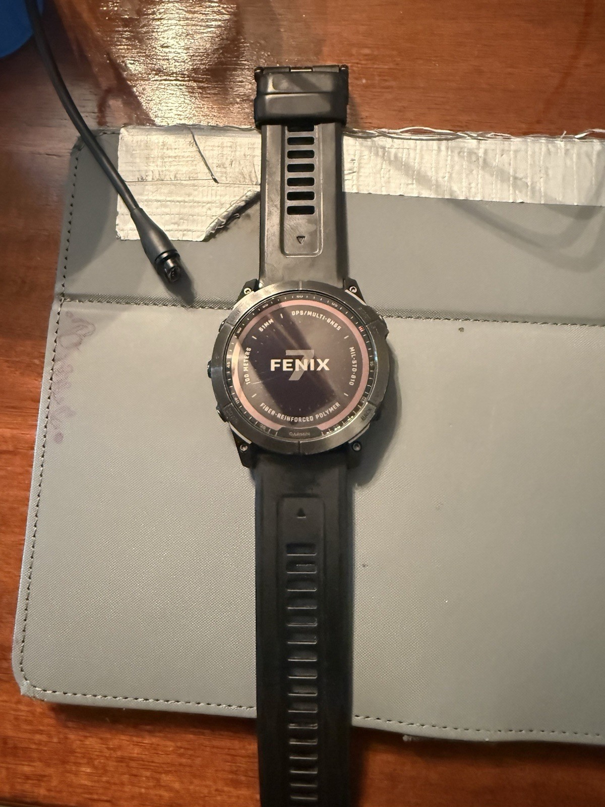 Garmin Fenix 7X Solar GPS Smart Watch Black Silicone Band 51mm Case