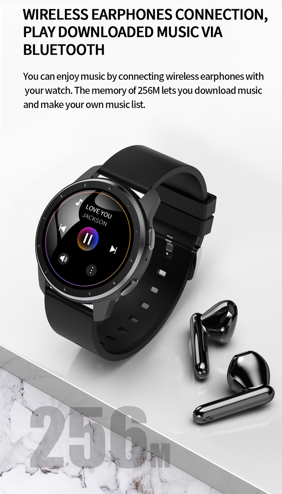 Luxury Men Smart Watch Bluetooth Call Message Reminder Music Smart Bracelet