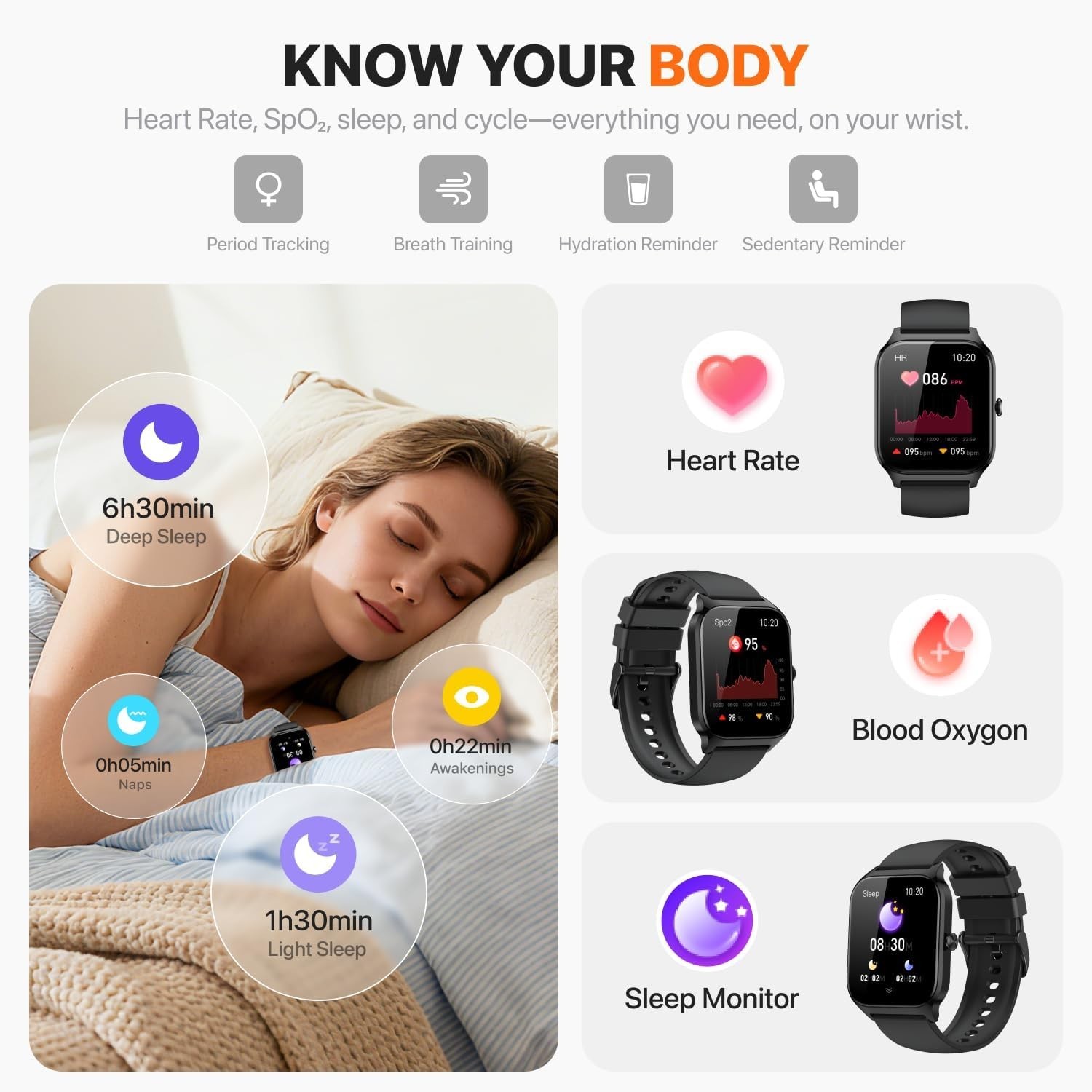 Reloj Inteligente de Mujer Hombre para Iphone Apple Samsung Android y Bluetooth