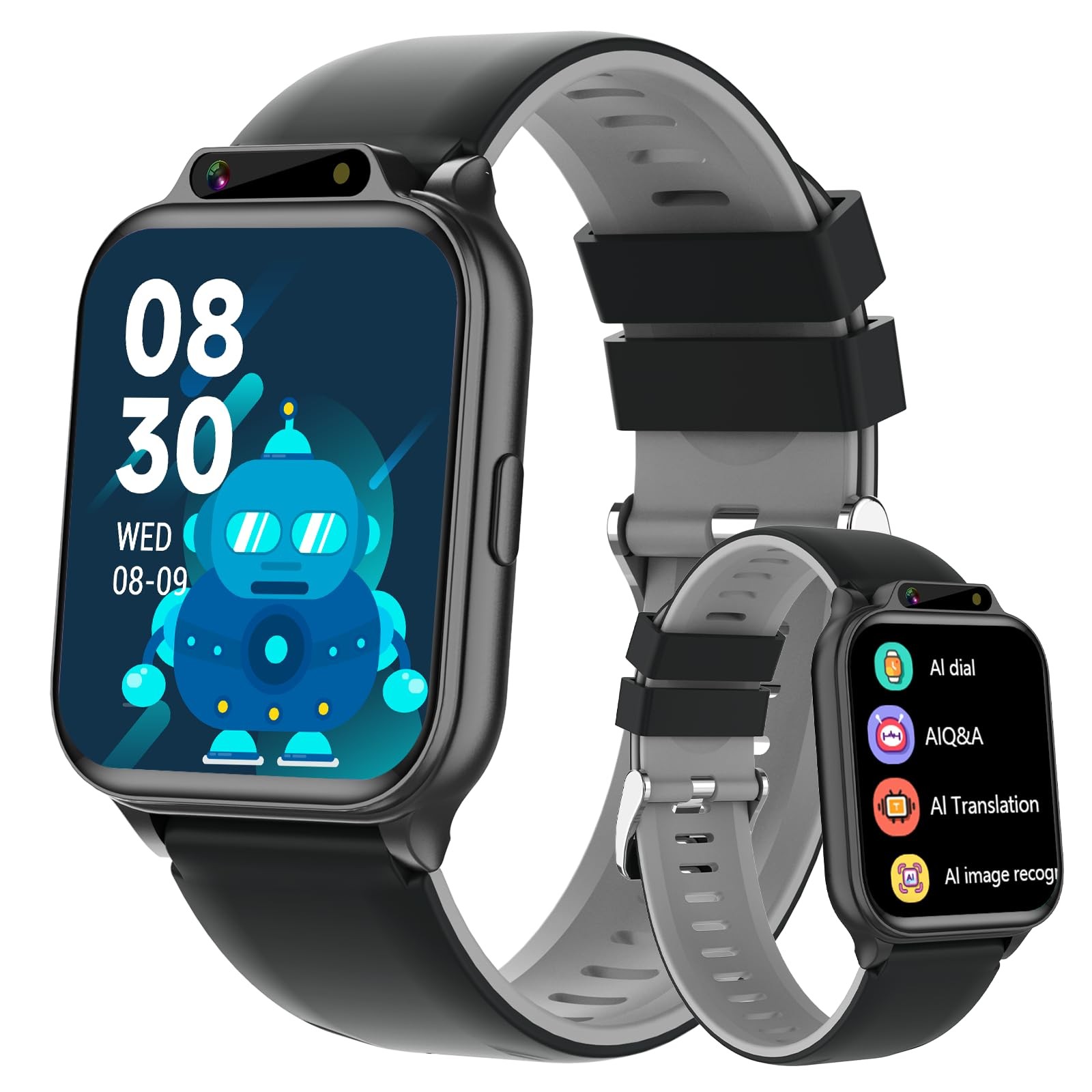 1.85″ Kids Watch, AI(Translation/Q&A/Watch Face/Image Recognition)Smartwatche…