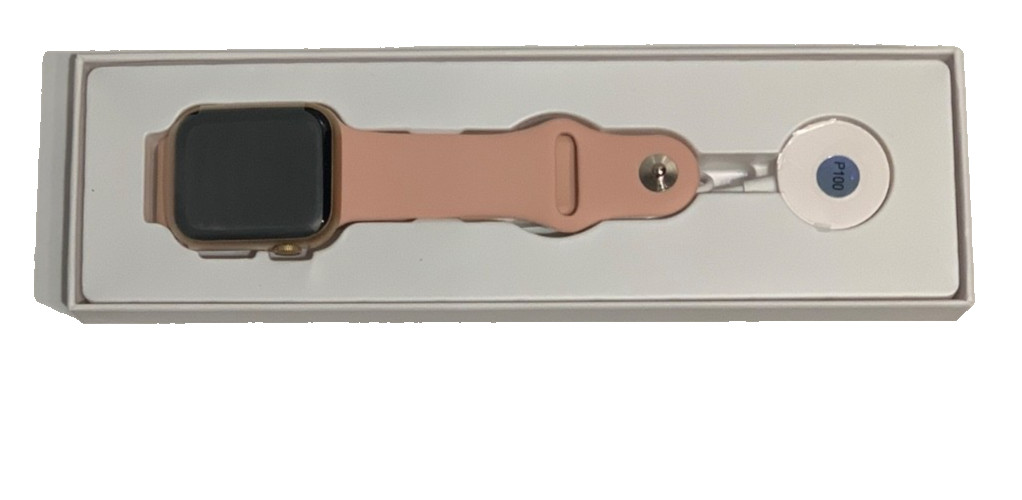 Microwear Watch 8 Pro Smartwatch- 1.95-inch Rectangular Display Pink Band