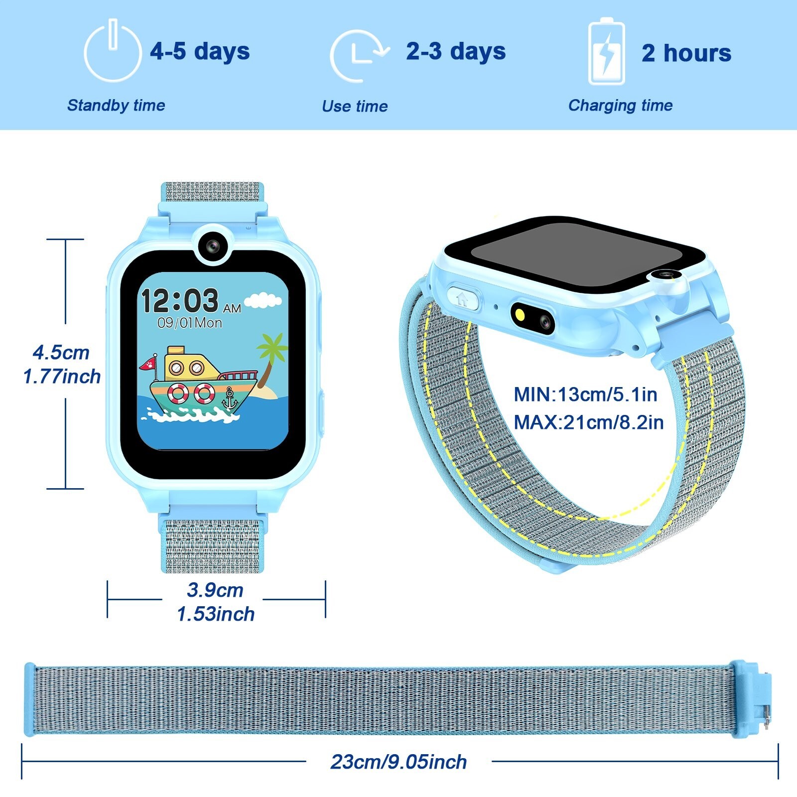 PTHTECHUS Smart Watch for Kids with MP3 Music Double Cameras 24 of Games