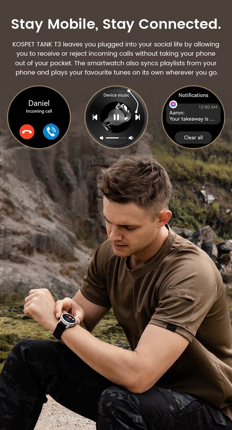 KOSPET Smart Watch for Men, 60 Days Extra-Long Battery, 50M Waterproof for Sw…