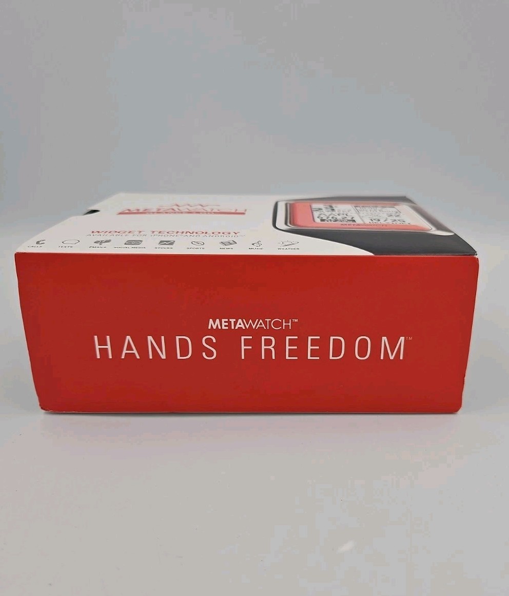 MetaWatch Glance Go – STRATA Watch for Apple iPhone and Android NEW OPEN BOX