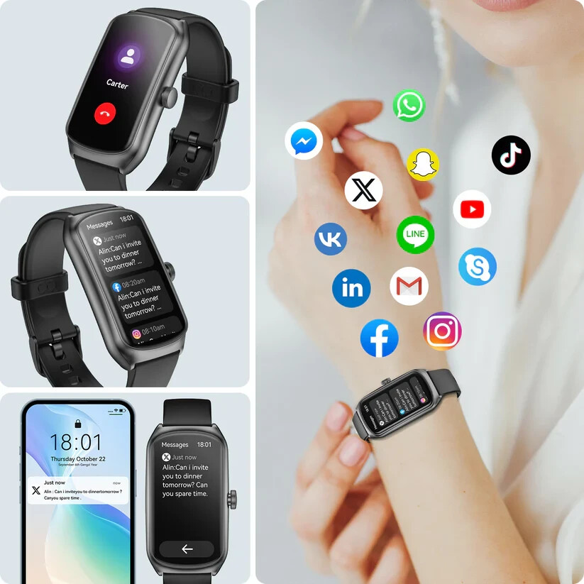 Anyloop Band ALB2: Heart Rate & SpO2 Monitor, Fitness Tracker, IP68 Waterproof