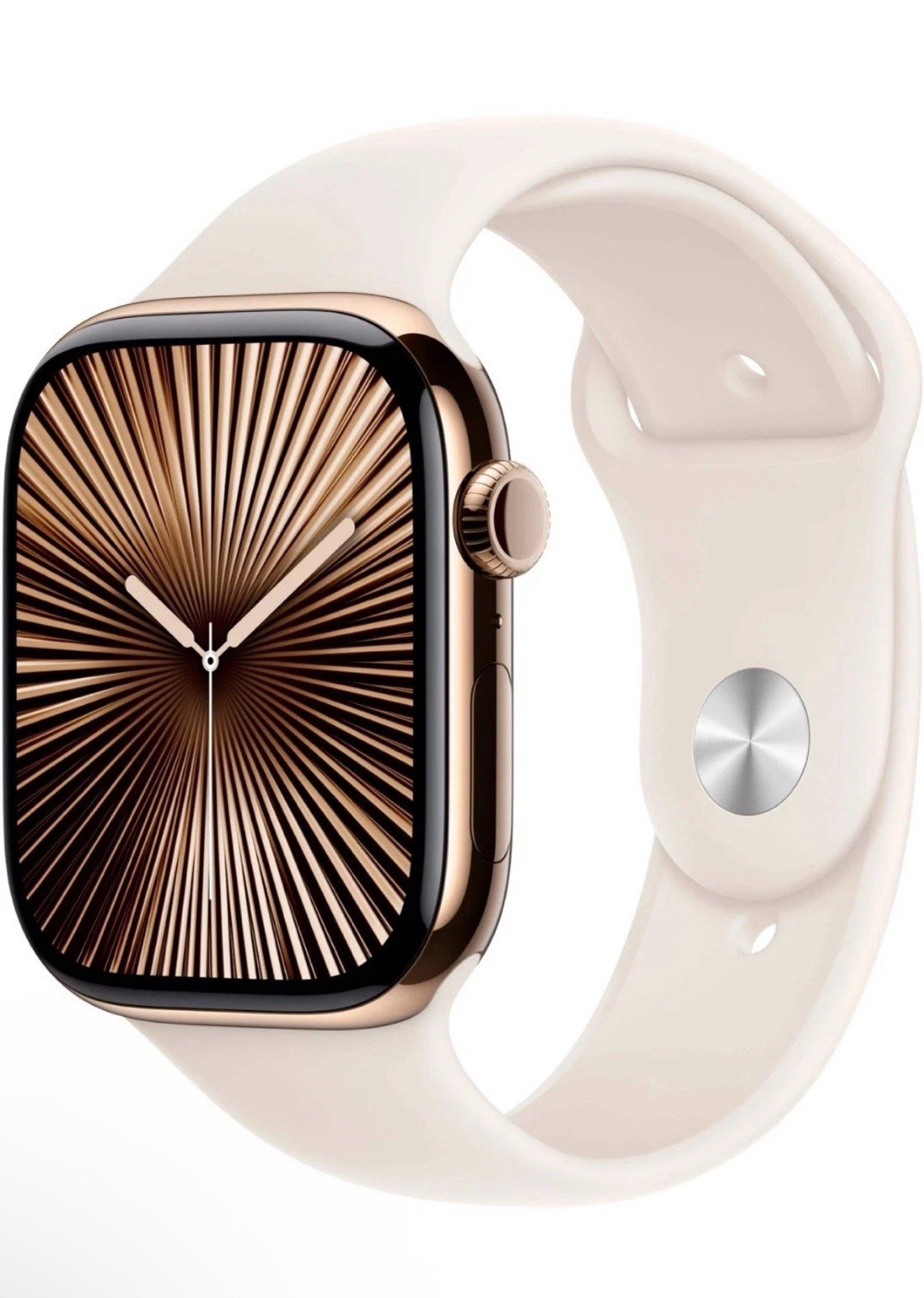 Apple Watch Gen 10 Series 10 Cell 46mm Gold Titanium – Starlight Sport Band
