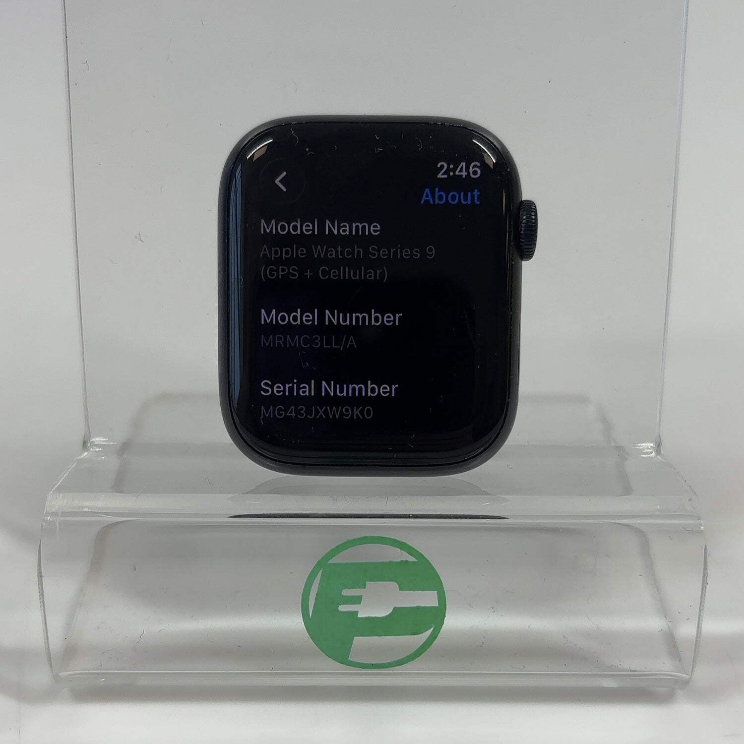 Unlocked Apple Watch Series 9 45MM Midnight Aluminum MRMC3LL/A Face Only