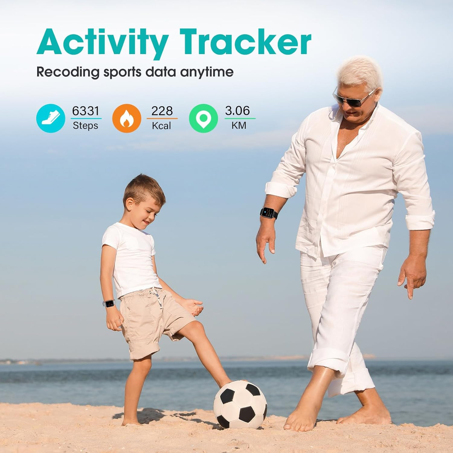 Pedometer Watch Senior & Kid Friendly No App/Phone Required, Waterproof Fitness