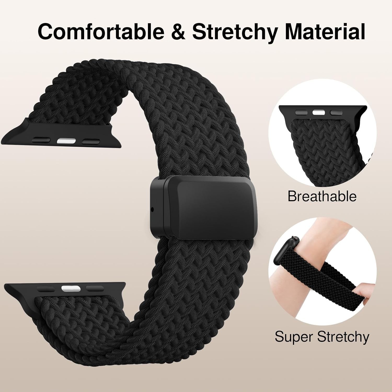 Case For Apple Watch 38mm 40mm 41mm 42mm 44mm 45mm 46mm 49mm Soft Nylon Strap