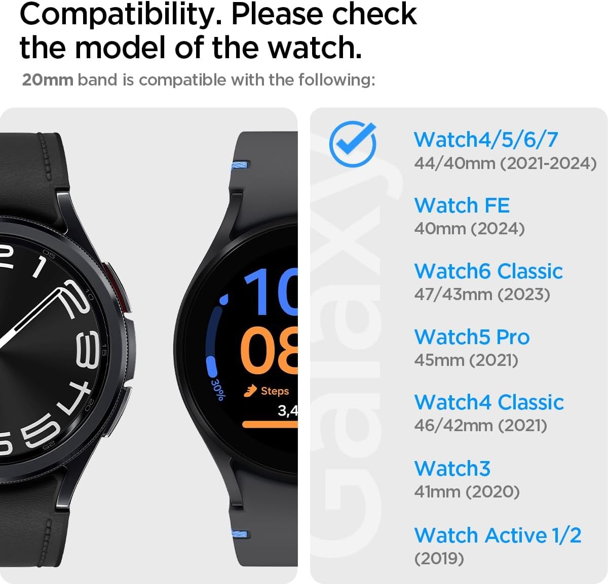 Stretchy Nylon Strap Compatible with Galaxy Watch 20mm, MoonSwatch, Adjustable