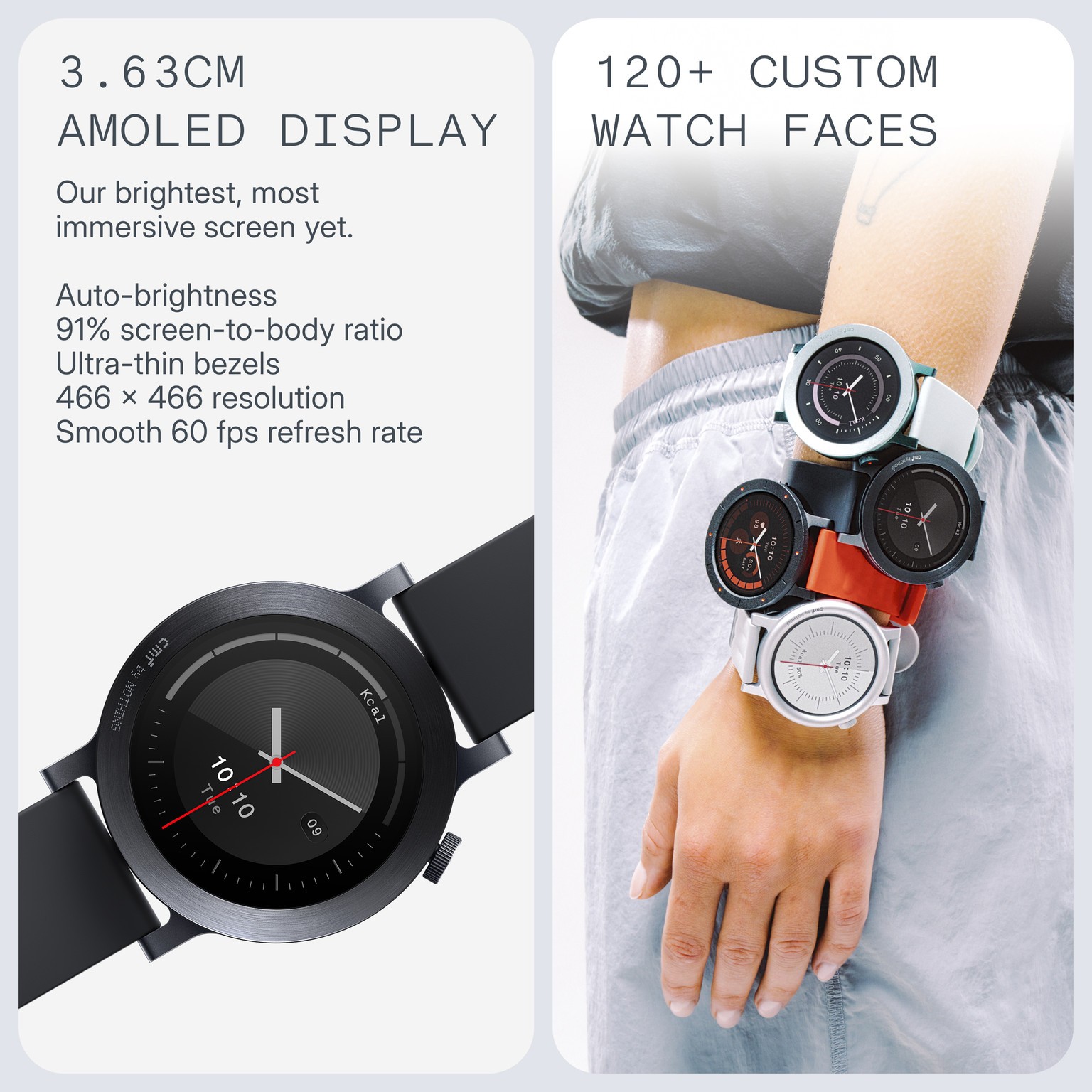 CMF by Nothing Watch 3 Pro|1.43 AMOLED|13 Day Battery|Dual-band GPS (Grey Strap)