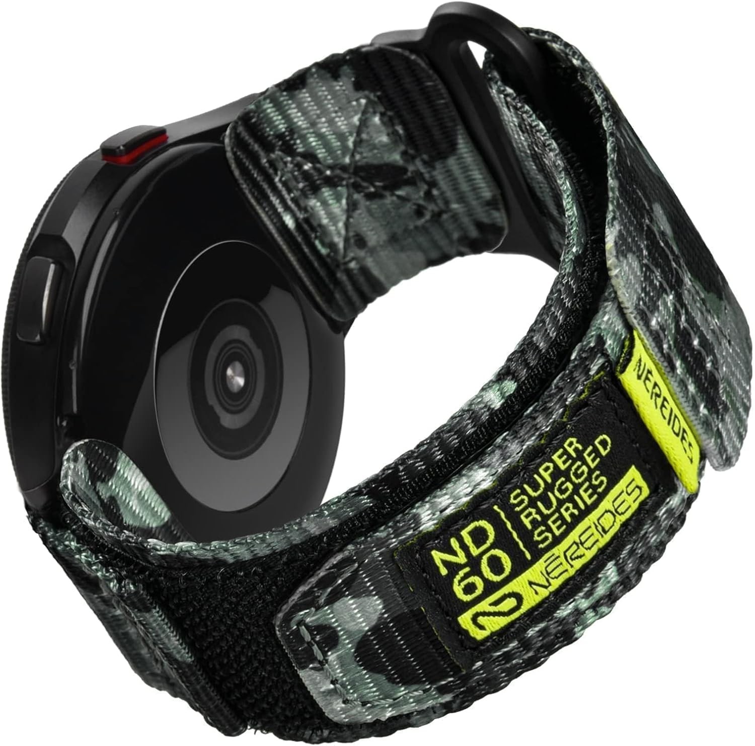 Nylon Strap for Galaxy Watch 7 6 5 4 40mm 44mm/Active 2, Green Camo, XL