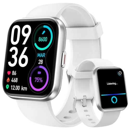 Smart Watch Alexa Built-in Fitness Watch ID208PLUS – White