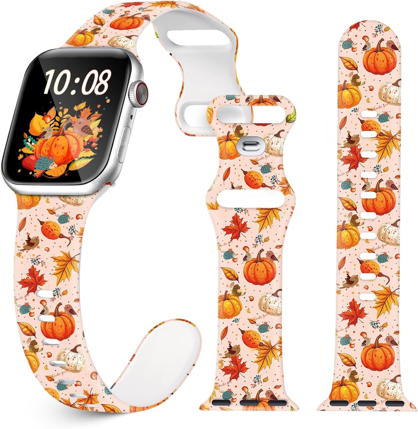 Silicone Replacement Watch Band for Apple Watch 38mm 40mm 41mm 42mm 44mm 45mm 46