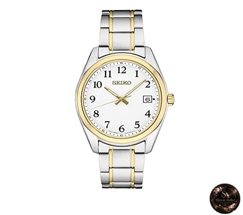 Seiko SUR460 Men’s Essential Collection Watch with White Dial Arabic Numerals