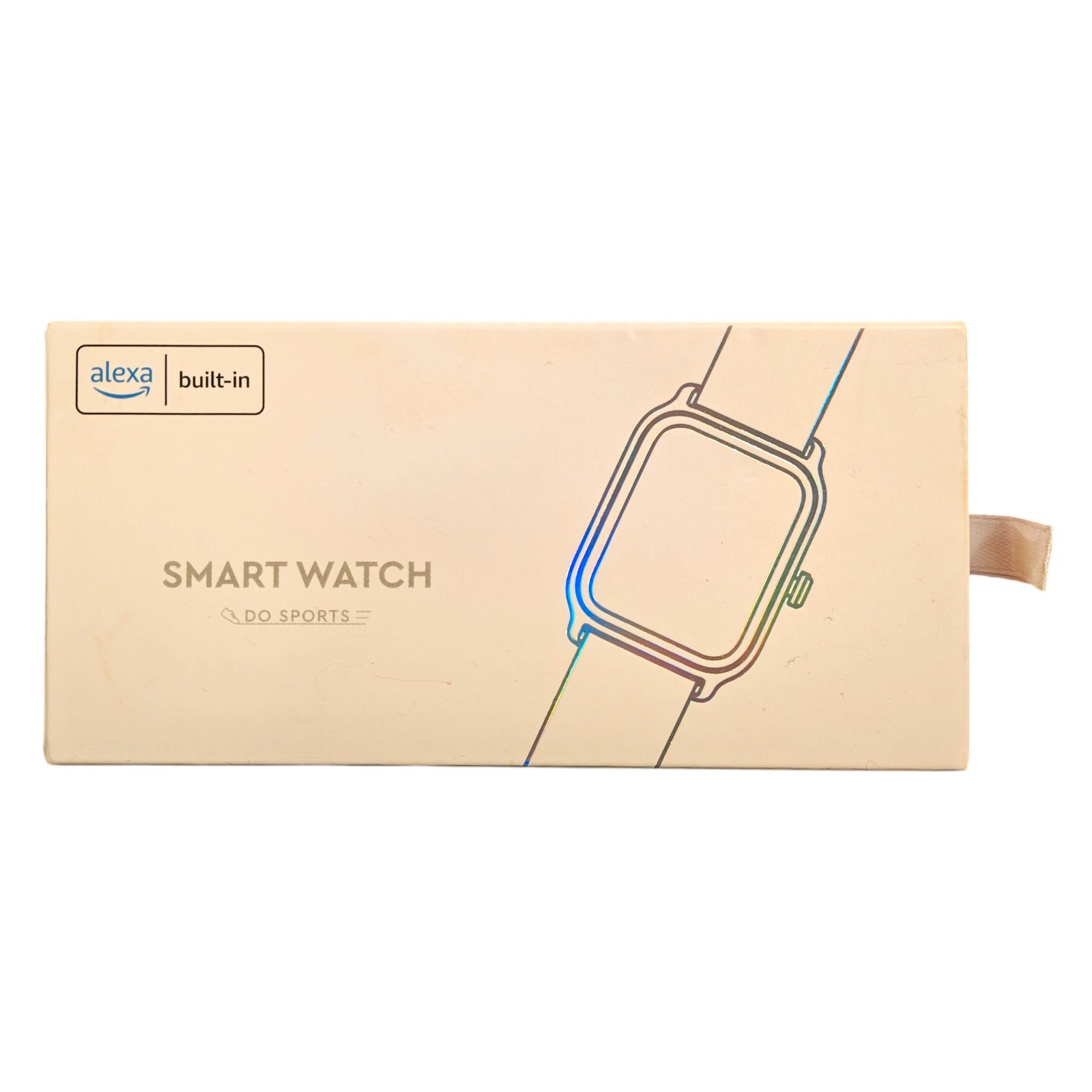 DO SPORTS SMART WATCH FITNESS TRACKER WITH ALEXA BUILT IN COLOR: PINK TAN