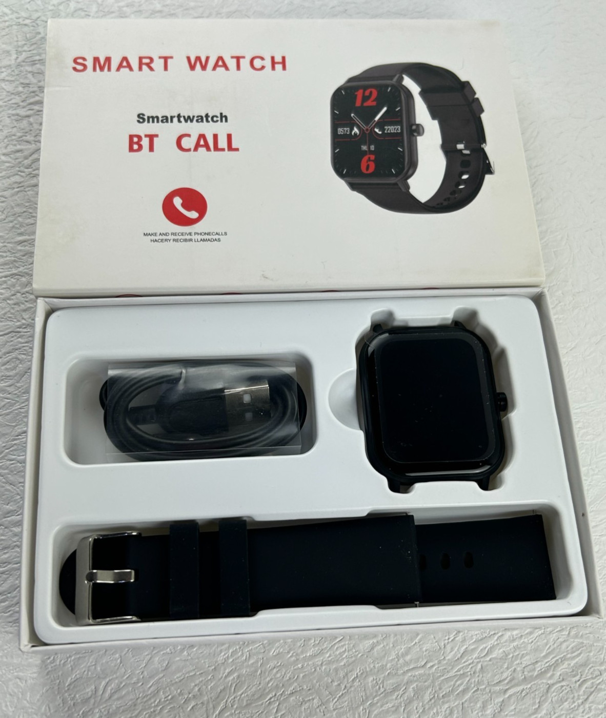 2 Smartwatch Fitness Trackers Bluetooth Call Watches Pink & Black New in Box