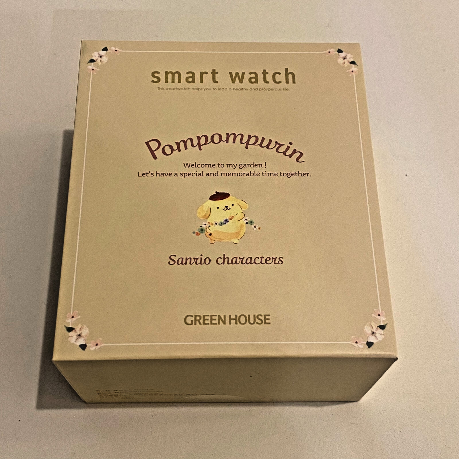GREEN HOUSE Smartwatch Sanrio Characters Pompompurin GH-SMWL-PN Yellow W/Box