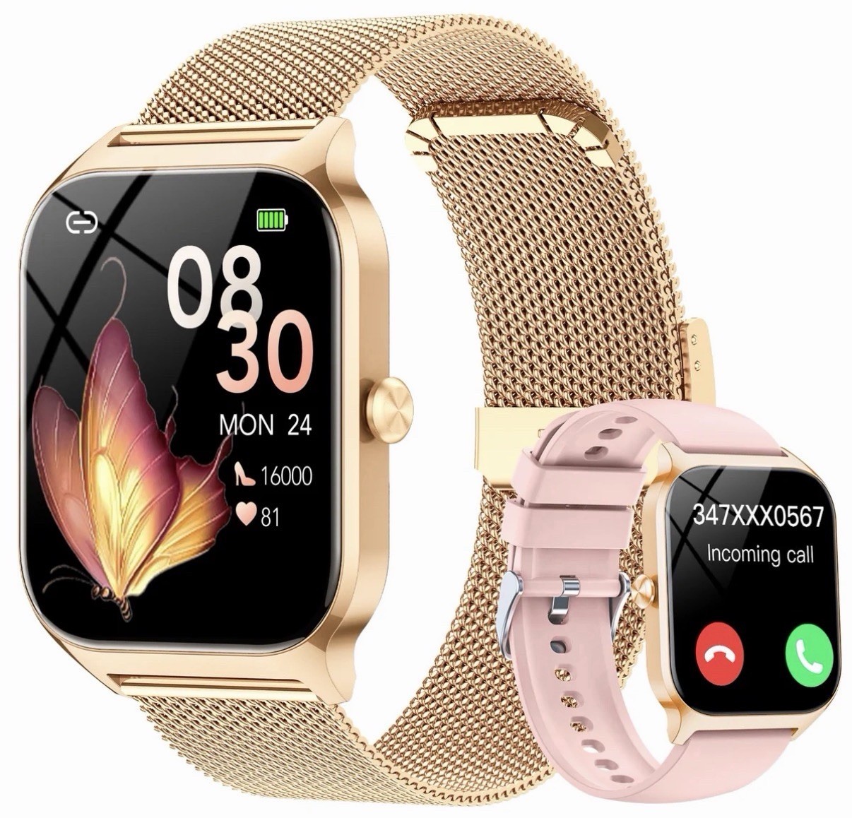 Smart Watch for Women Men Dial/Answer Calls Compatible Android 7.0+, iOS 9.0+
