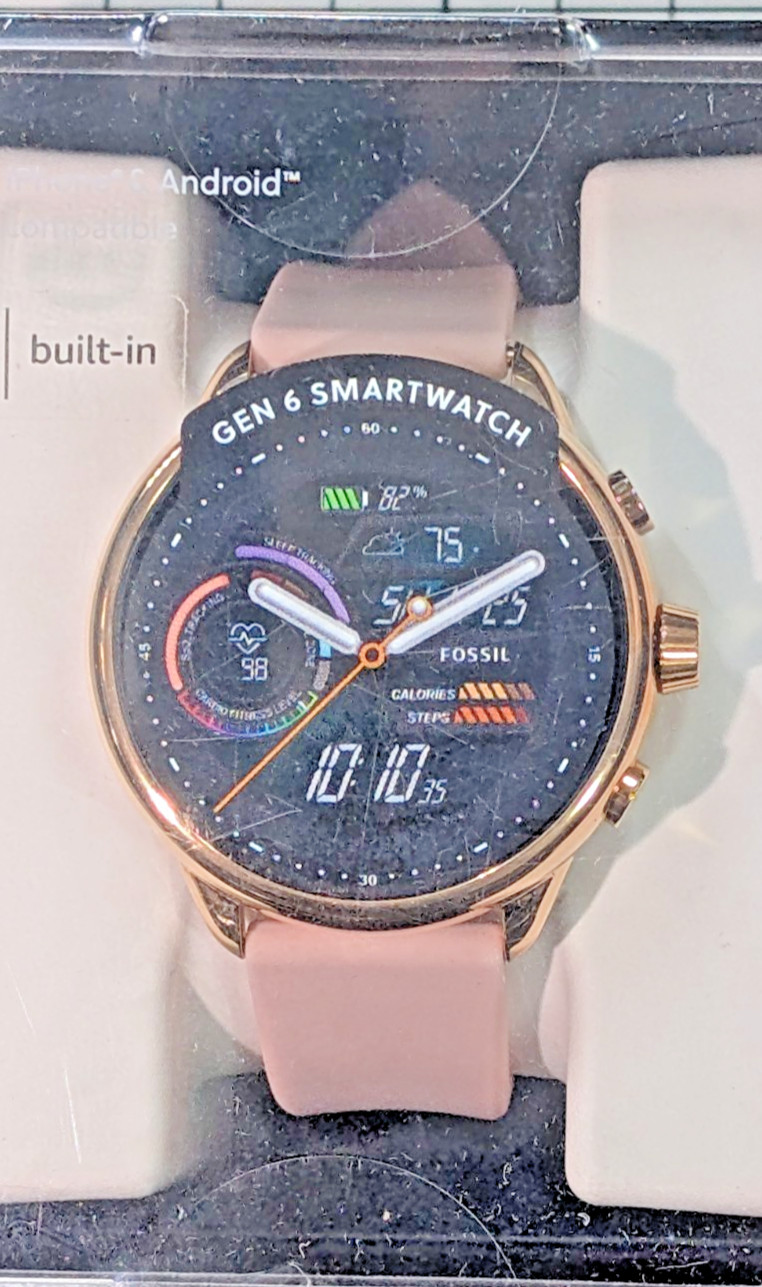 Fossil Gen 6 Smartwatch FTW4071 Rose Gold Pink 42mm Women Wear OS GPS FTW 4071