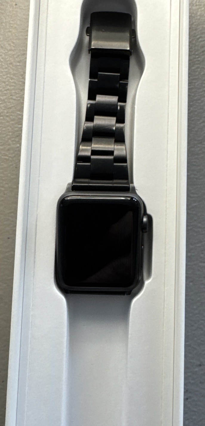 2 Apple Watch Series 2 – Space Gray Aluminum Case – Both 42mm Gold Aluminum