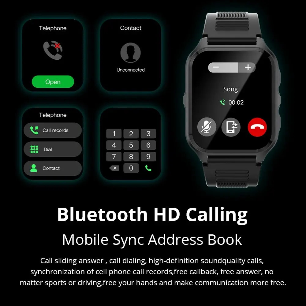 COLMI P73 1.9″ Bluetooth Call Smartwatch For Xiaomi Android IOS, IP68 Watch
