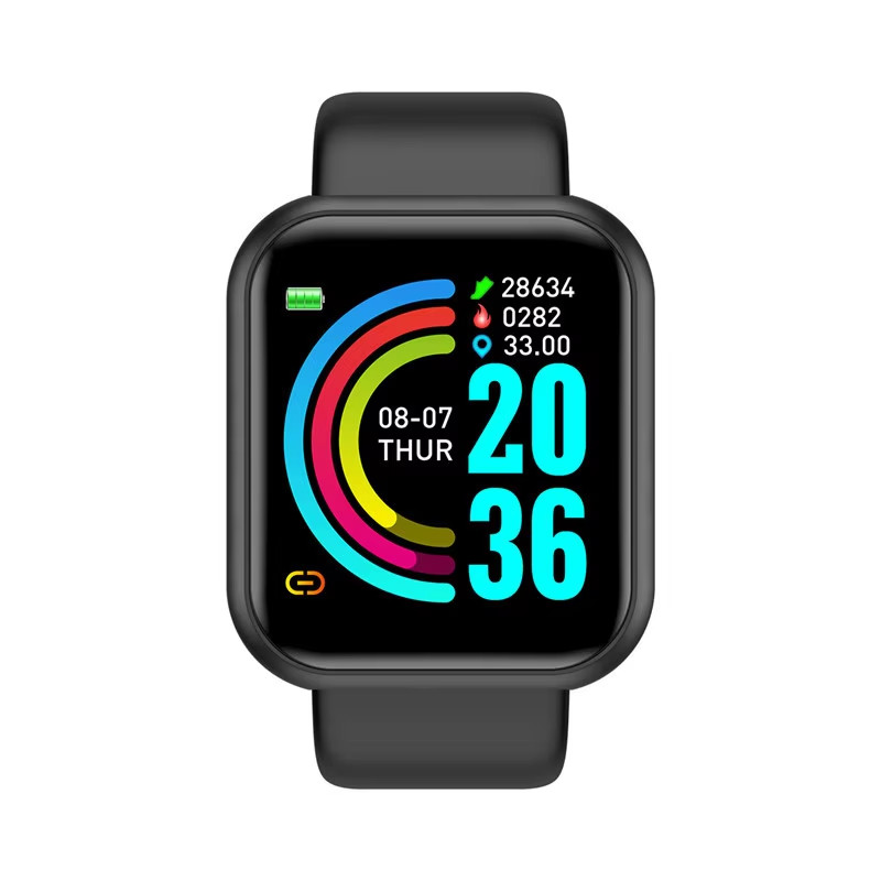 Y68 D20 Smart Watch Fitness Tracker Bluetooth Sports Bracelet Men Women