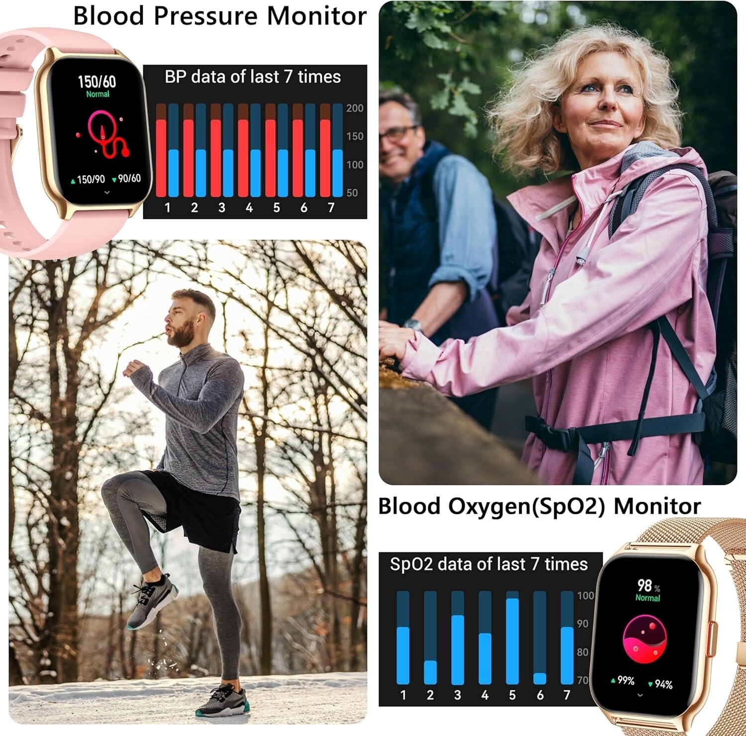 Reloj Inteligente Para iPhone Android De Mujer Smart Watch Pantalla Táct NEW US.