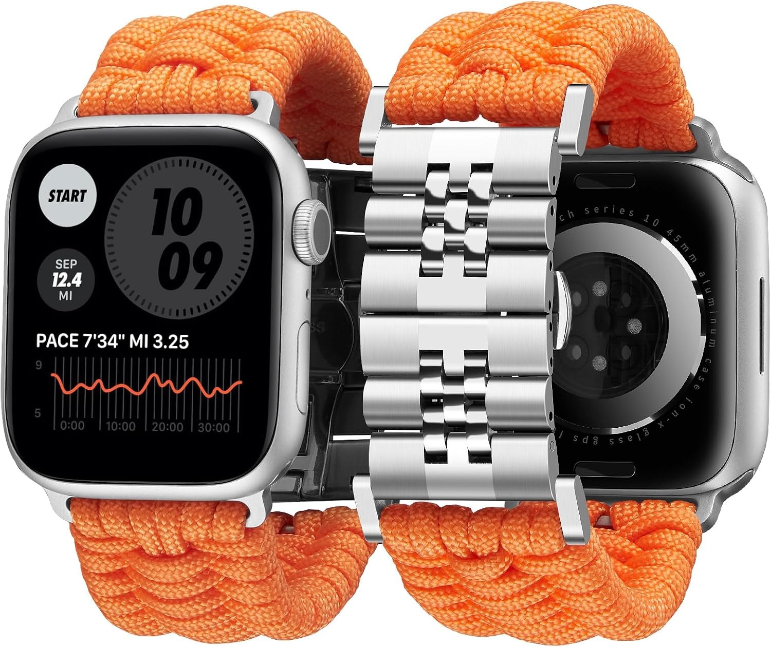 Braided Paracord Strap Compatible with Apple Watch 49mm 44mm Series 11/10/9
