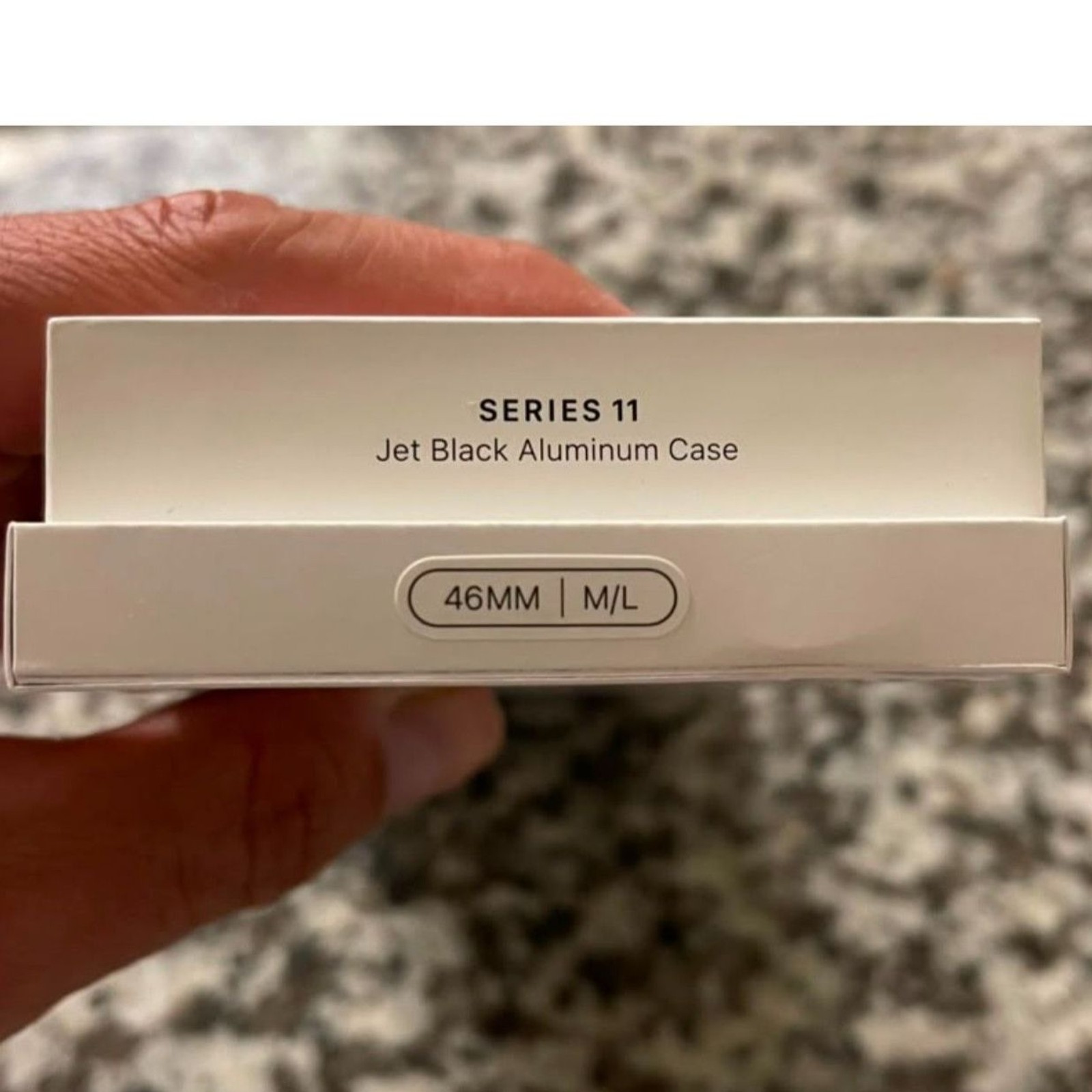 Apple Watch Series 11 Jet Black Aluminum Case, 46mm case + Medium/Large band