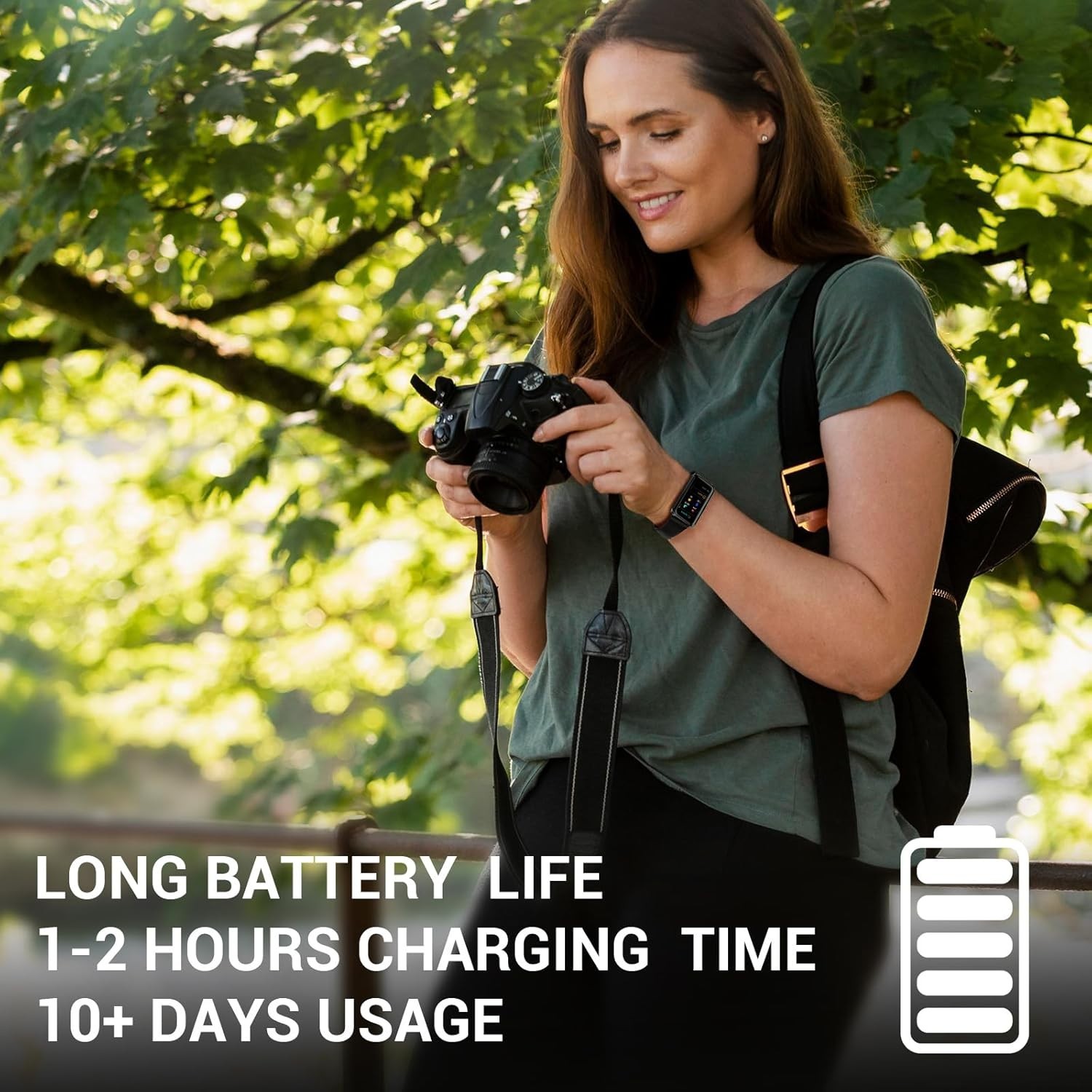Stylish 5ATM Fitness Watch – Smart Notifications & Long Battery Life