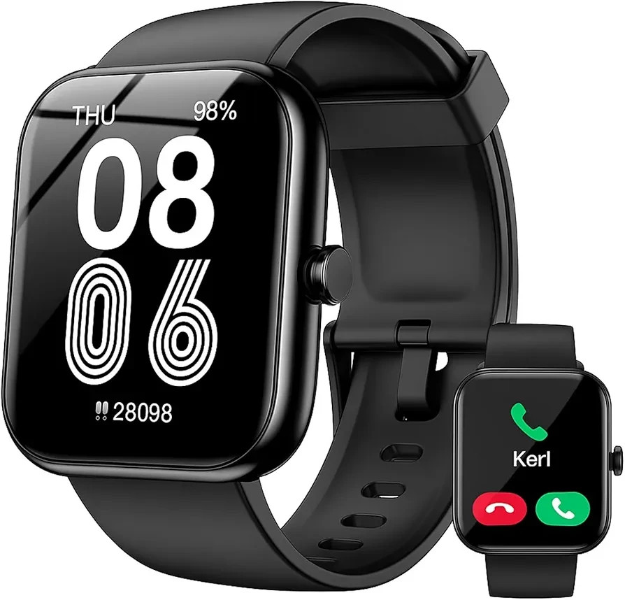 SENBONO Smartwatch w/ Alexa – HD Touch, Bluetooth Calls, Fitness, Waterproof