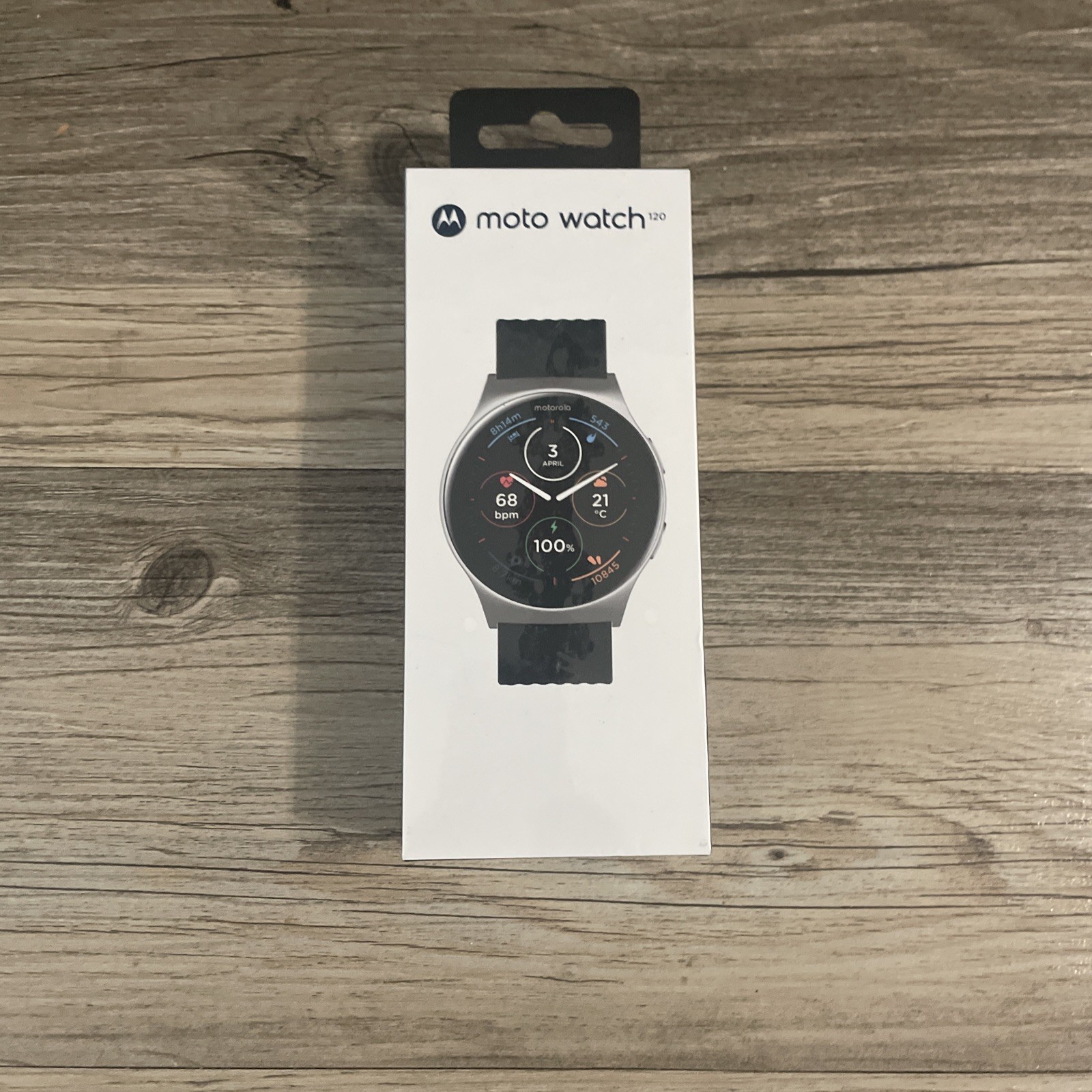 Motorola Moto 120 Bluetooth Smartwatch GPS Fitness Tracker (Glacier Silver)