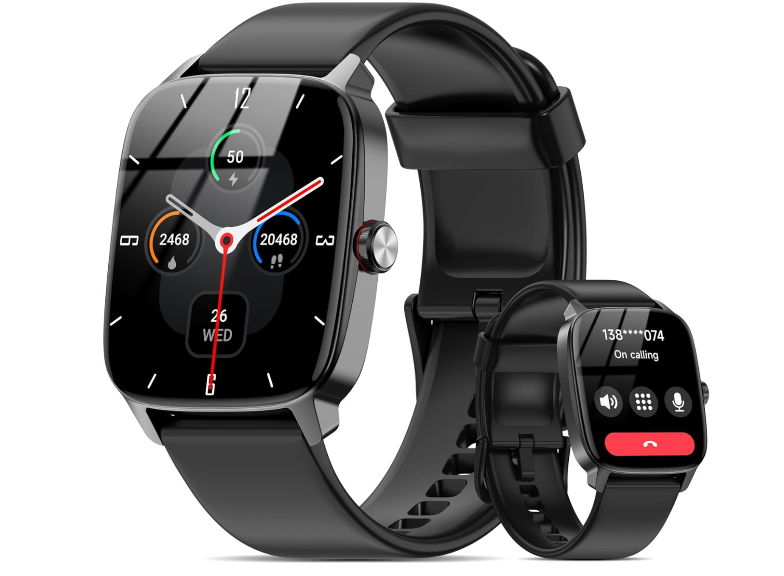 Smart Watch for Men Women Bluetooth Call, 1.85″ HD Touch Screen AI Voice Smartwa